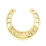 Brass Horseshoe of Luck 15 cm with the inscription "Good Luck"