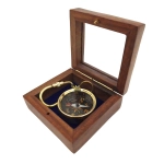 Brass compass keychain 