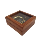 Brass compass keychain 