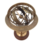 Spherical Astrolabe 'Cosmic Secrets' - Scientific Elegance at Home