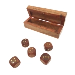 Set of Dice in a Wooden Case