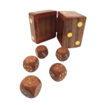 Game Dice in a Wooden Box - Elegance and Tradition in One!