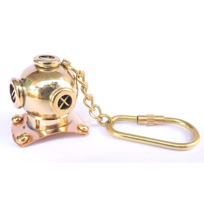 Exclusive keyring – diver’s helmet – brass – last pieces