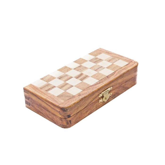 Magnetic chess, Indian rosewood,17x17 cm