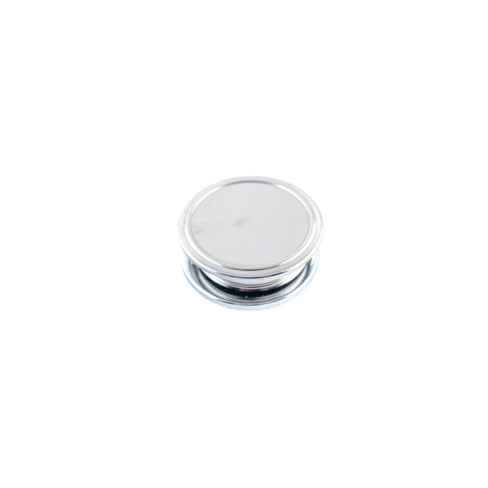 Folding magnifier in a steel housing