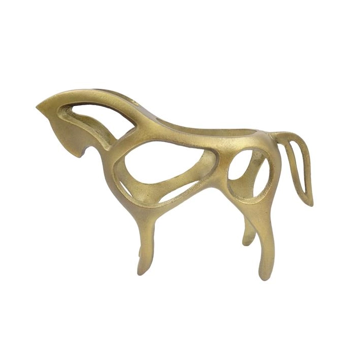 Amber horse- decorative aluminum figurine