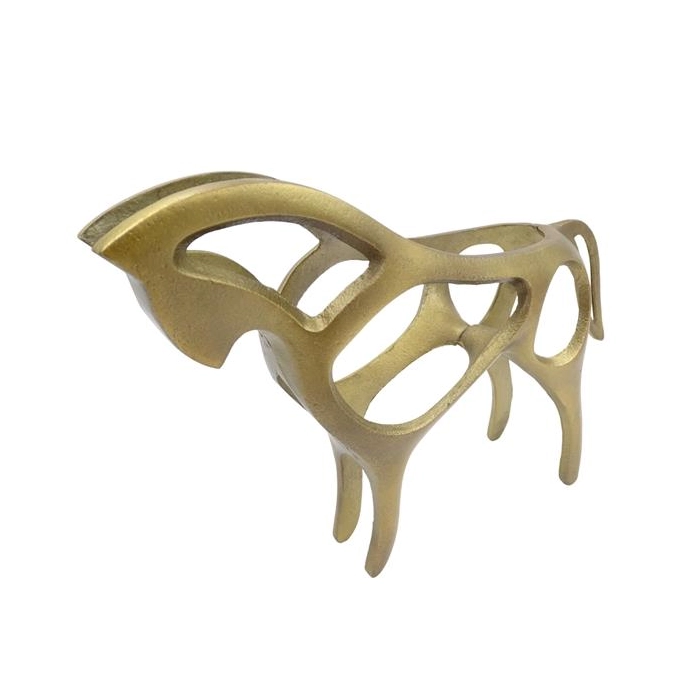 Amber horse- decorative aluminum figurine