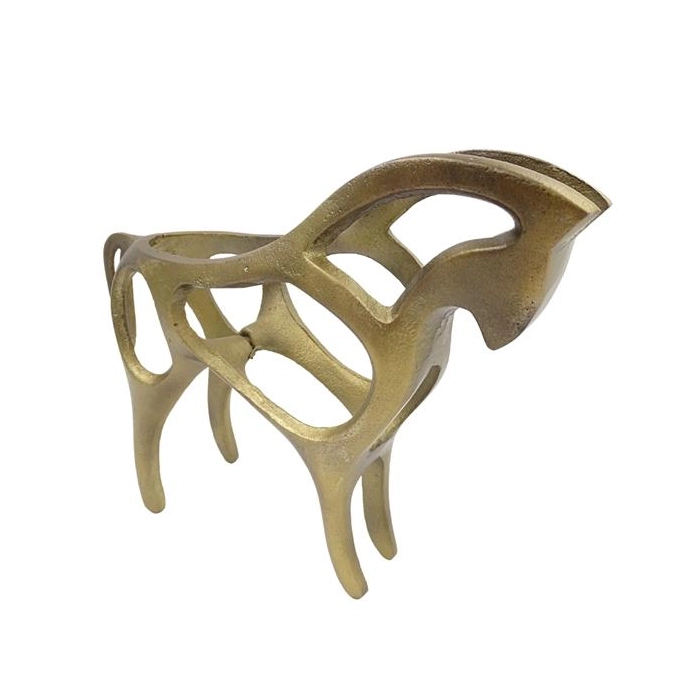 Amber horse- decorative aluminum figurine