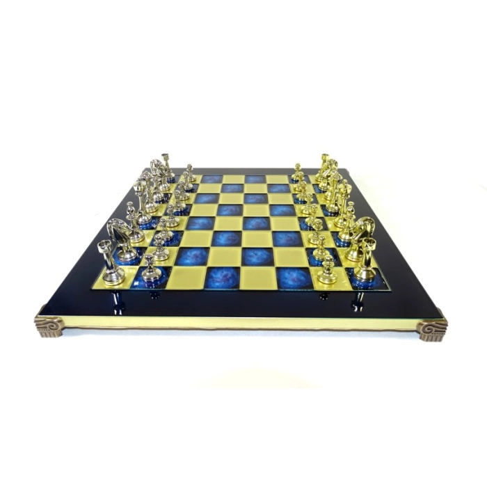 Exklusives, großes klassisches Metallschachspiel Stauton, 36x36cm