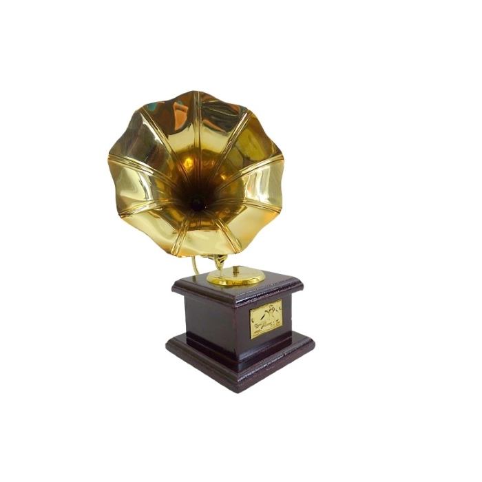 Grammophon-Figur im Retro-Stil