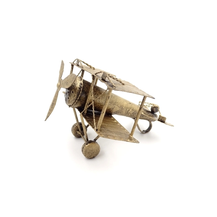 Figurine of a retro biplane - metal
