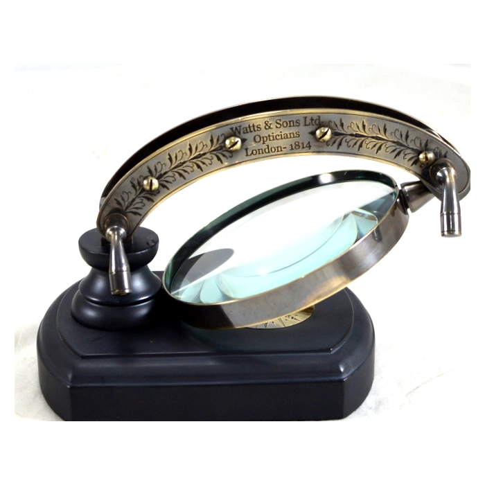Magnifier - wooden brass magnifying glass