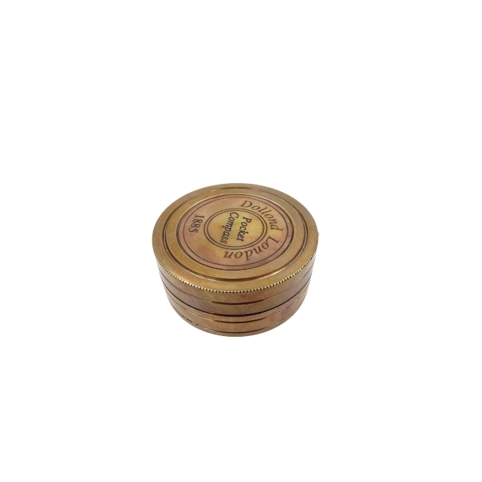 Brass compass with sundial