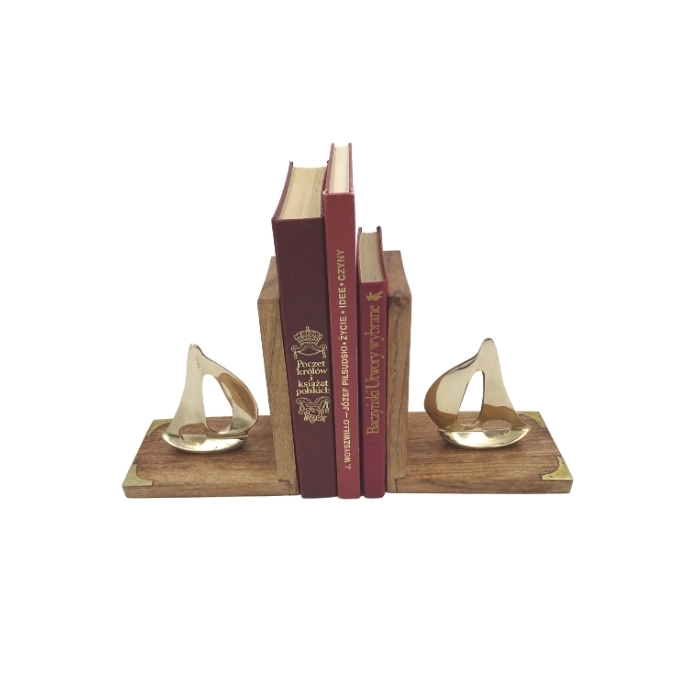 Bookends - brass yachts (2 pieces)