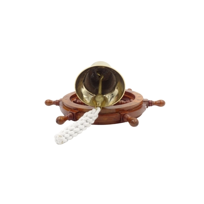 Brass bell on the steering wheel to hang