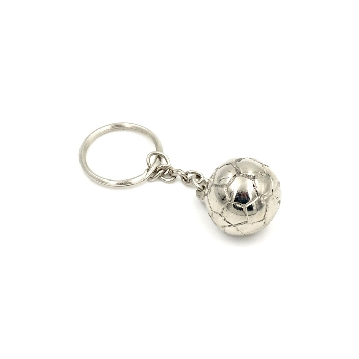 Metal soccer keychain