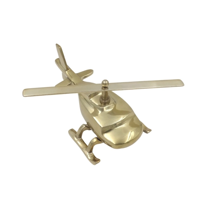 Metal helicopter model - aluminum