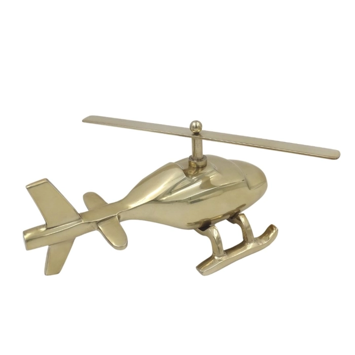 Metal helicopter model - aluminum
