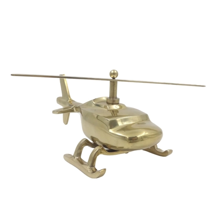 Metal helicopter model - aluminum