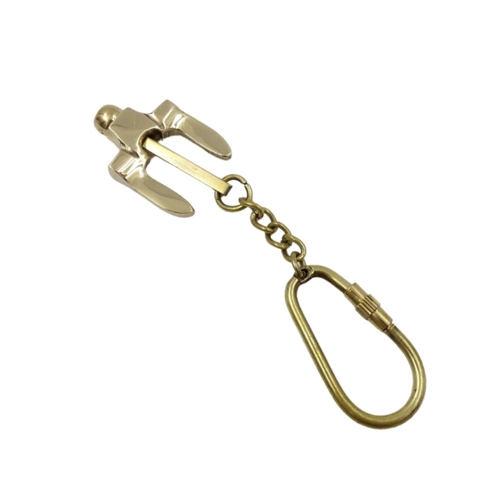 Exklusiver Schlüsselanhänger – Patentanker – Messing