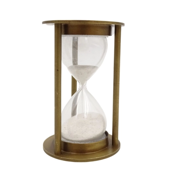 Brass hourglass 3 minutes
