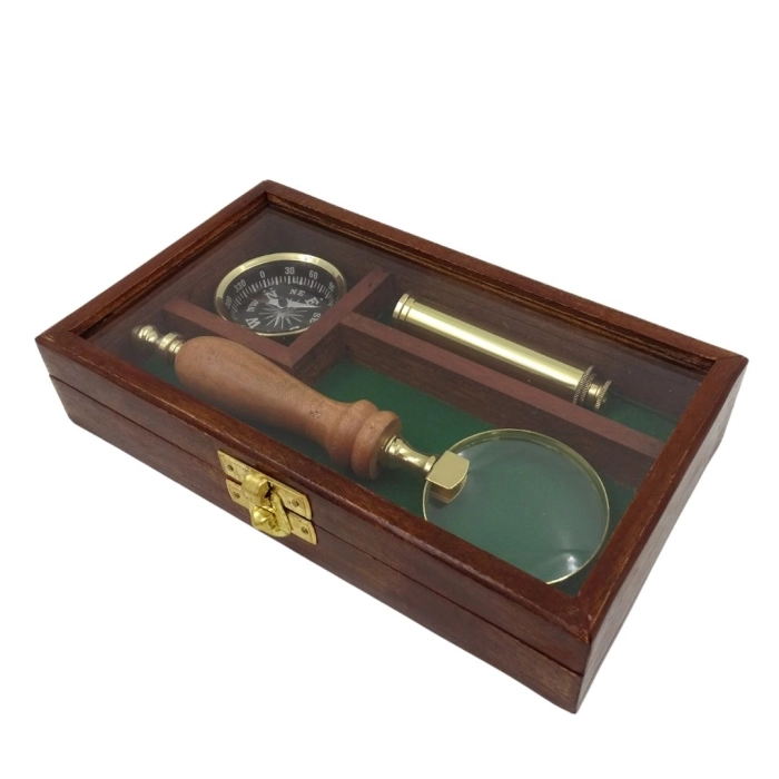 Travel set - Spotting scope + Compass + Magnifier