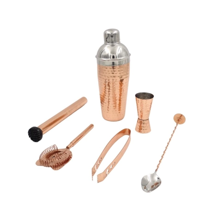 Exclusive bartender set coated with a copper layer (6 elements)
