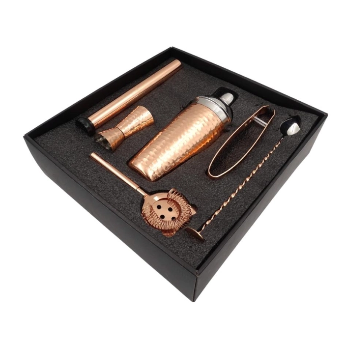 Exclusive bartender set coated with a copper layer (6 elements)
