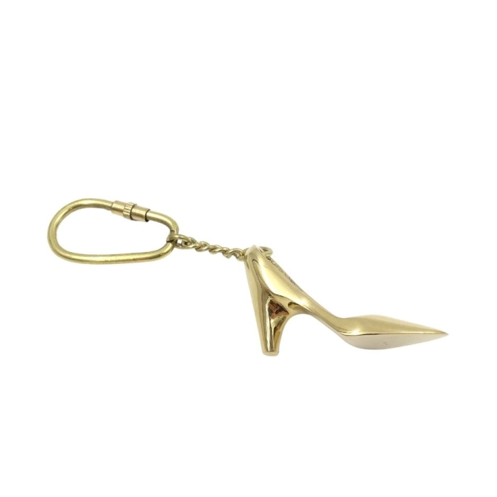 Princess keychain - brass shoe