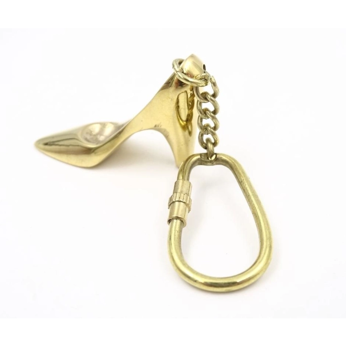 Princess keychain - brass shoe