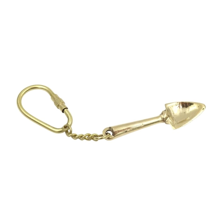 Brass gardener's keychain - spade