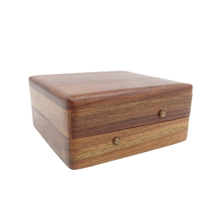 A compass with a Gilbert sundial in a wooden case