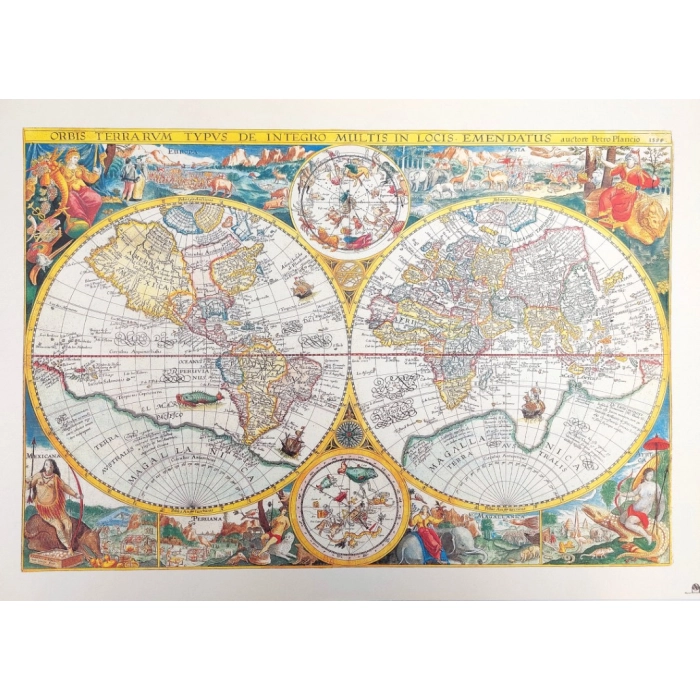Old World Map - Orbis Terrarum reprint - P. Plancius, 1594