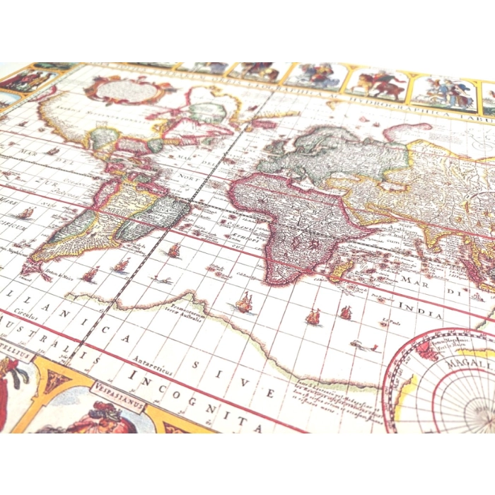 Historická mapa světa - Nova Totius Terrarum reprint - N. I. Piscator, 1652.