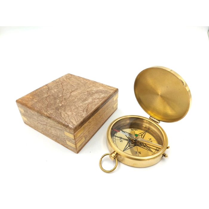 Compass in a wooden box