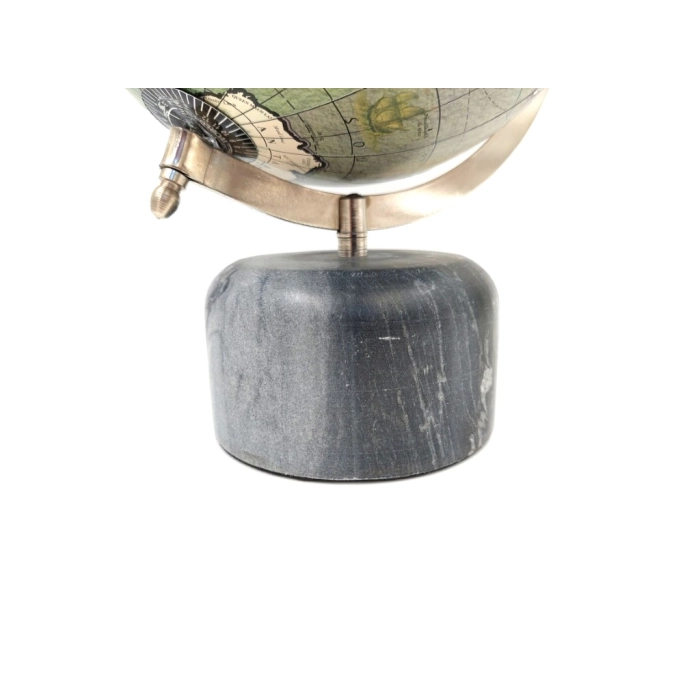 Decorative globe on a stone base