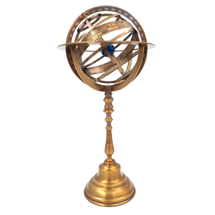 Brass spherical astrolabe