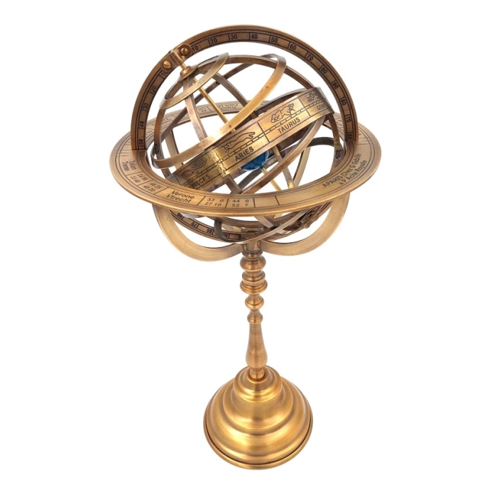 Brass spherical astrolabe