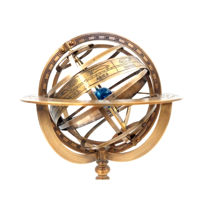 Brass spherical astrolabe