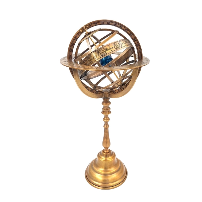 Brass spherical astrolabe