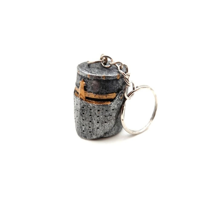 Knight's helmet keychain