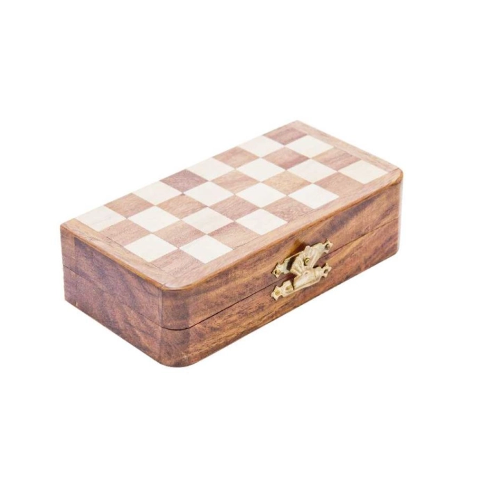 Malé cestovní šachy - Mini dřevěné magnetické šachy