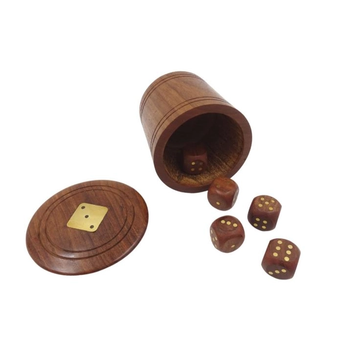 Wooden Dice in a Barrel