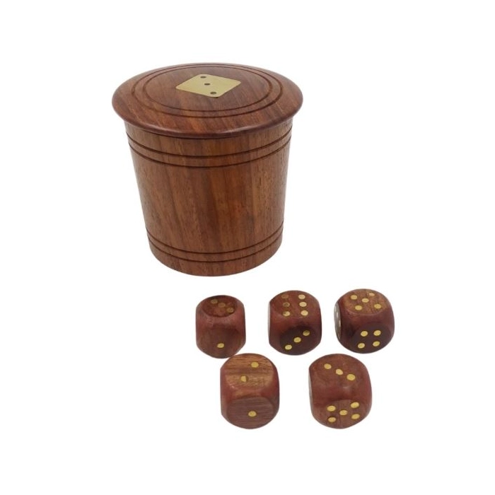 Wooden Dice in a Barrel