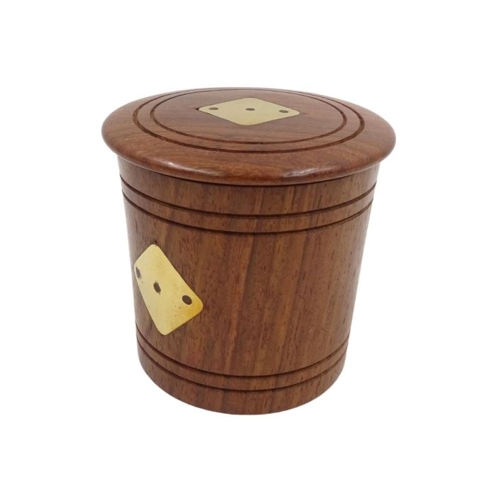 Wooden Dice in a Barrel