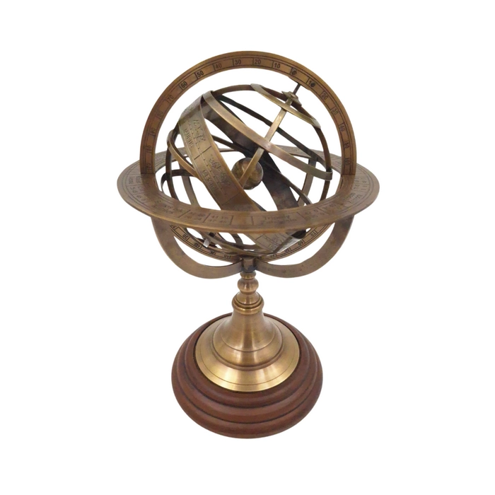 Spherical Astrolabe 'Cosmic Secrets' - Scientific Elegance at Home