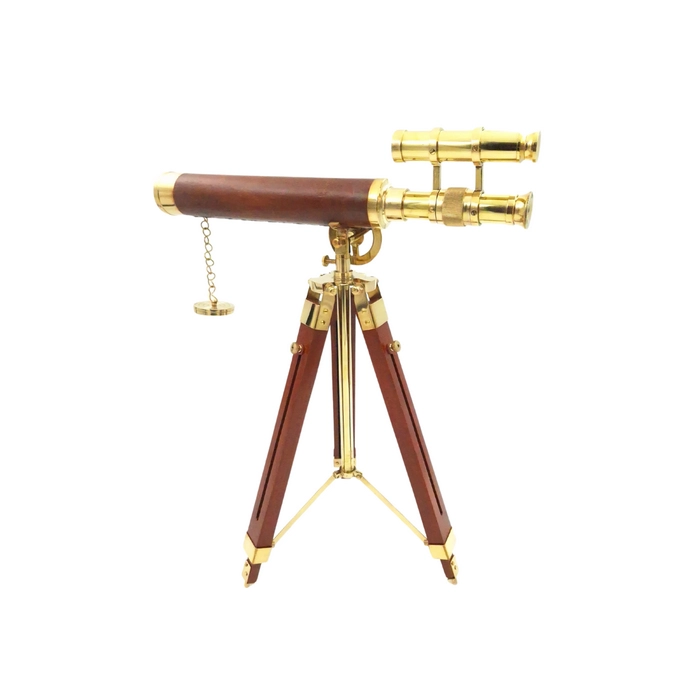 Horizon of Explorers Brass Telescope on a Tripod - Viewfinder to the World