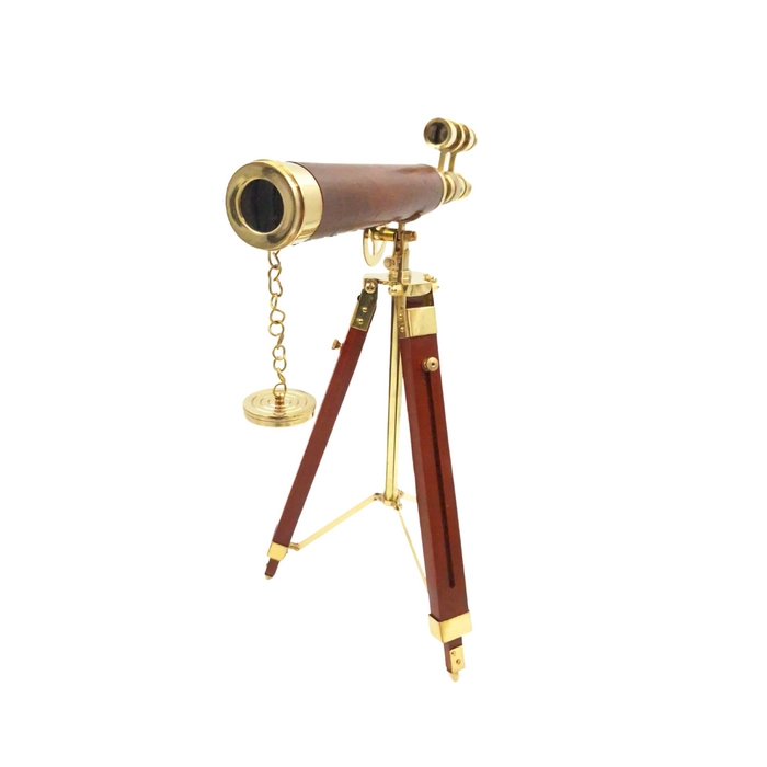 Horizon of Explorers Brass Telescope on a Tripod - Viewfinder to the World
