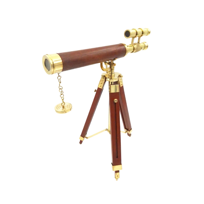 Horizon of Explorers Brass Telescope on a Tripod - Viewfinder to the World