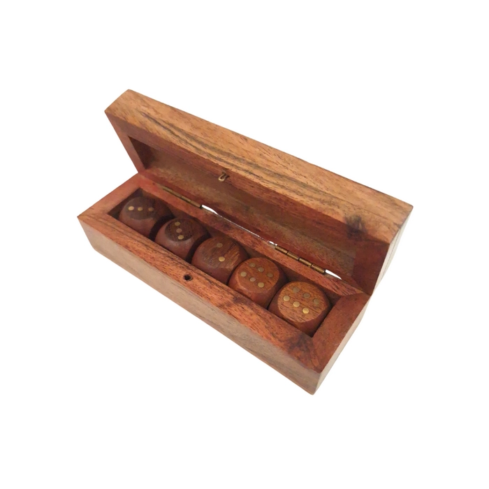 Set of Dice in a Wooden Case